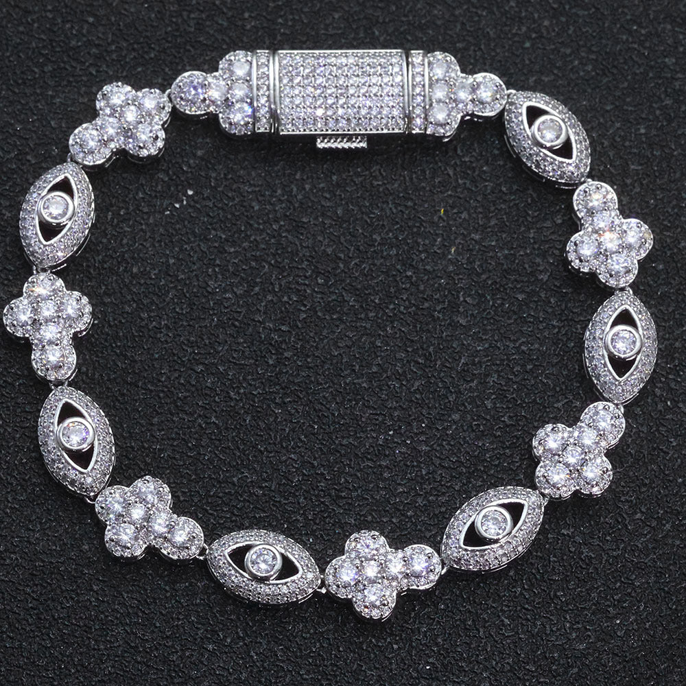 Eye & Clover Link Bracelet