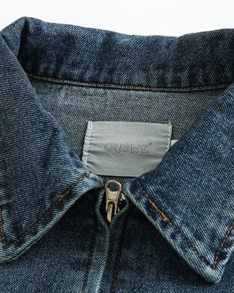 The Silverroute Cleanfit Retro Washed Denim Jacket