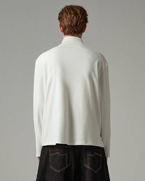 The Evershade Ribbed Semi-Turtleneck Sweater