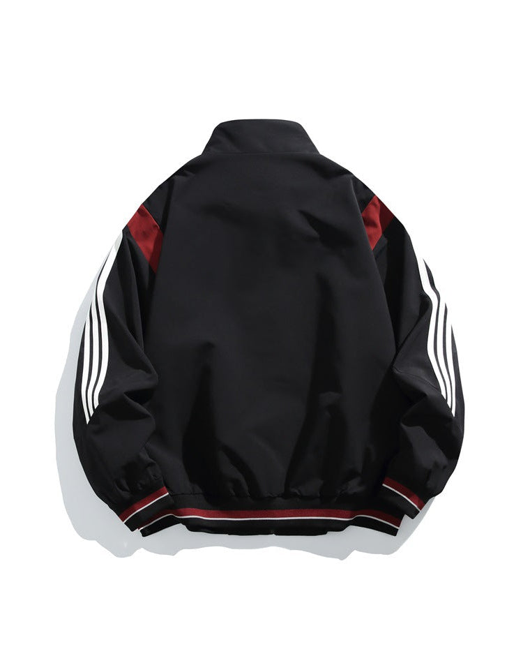 The Harborpoint Campus Style Side Stripe Stand Up Collar Jacket