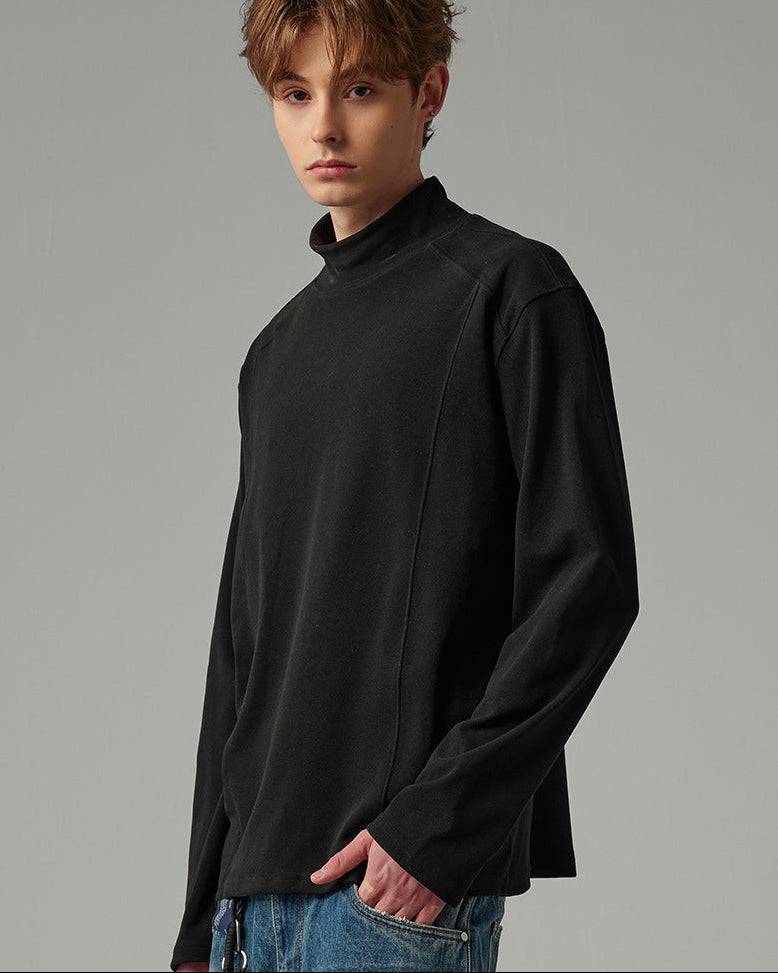 The Evershade Ribbed Semi-Turtleneck Sweater