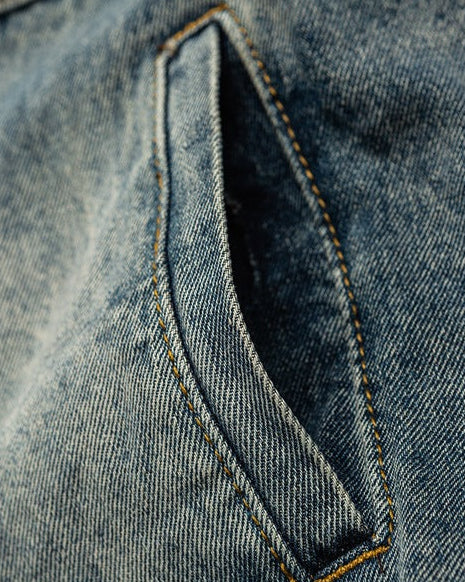 The Whitewashed Heritage Denim Cargo Jacket