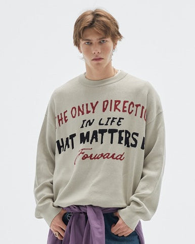 The Noir Top Round Neck Knitted Pullover Sweater