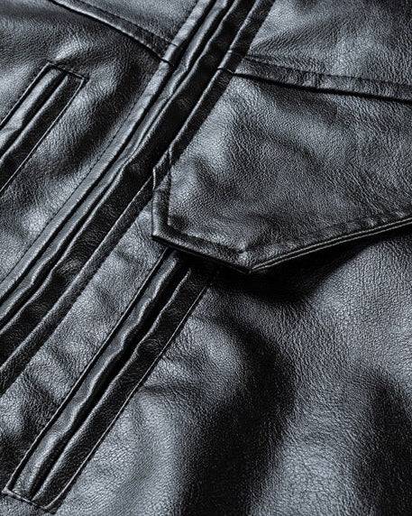 The Crossline American Retro Rock Motorcycle PU Leather Jacket