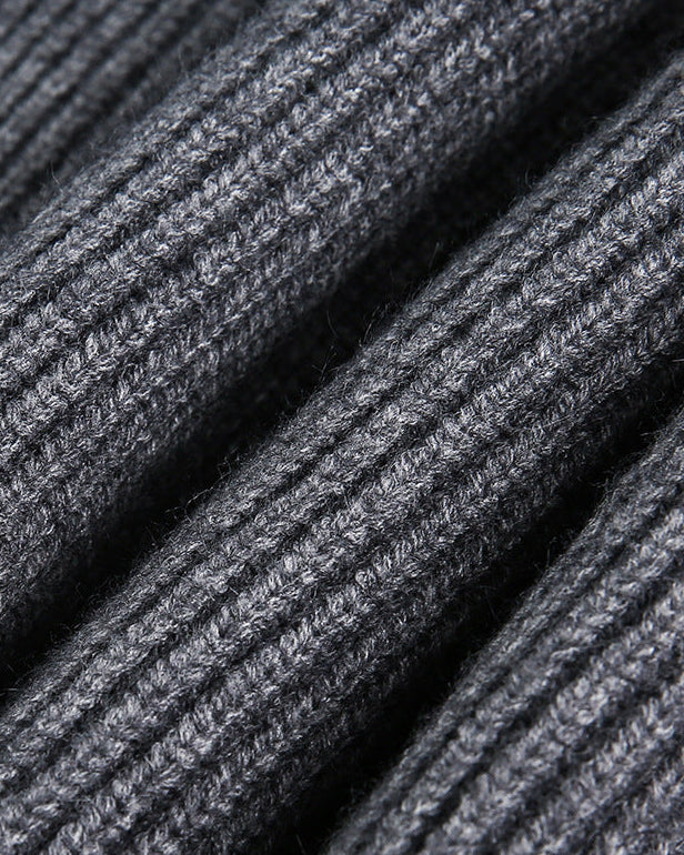 The Lofted Knit Stand Collar Cardigan Jacket