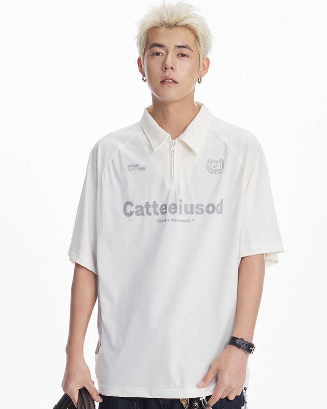 The Contour Knit Quarter-Zip Polo