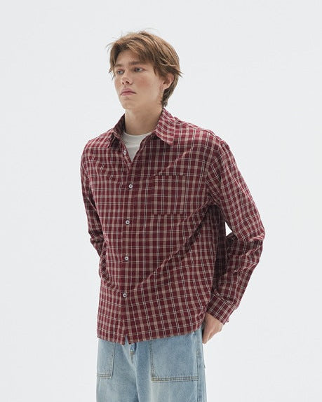 The Brookmere Plaid Long Sleeve Polo Shirt