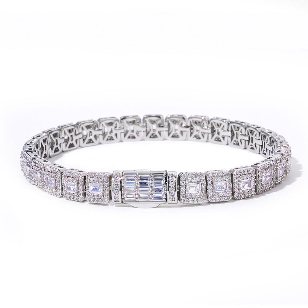 Imperial Baguette Halo Tennis Bracelet