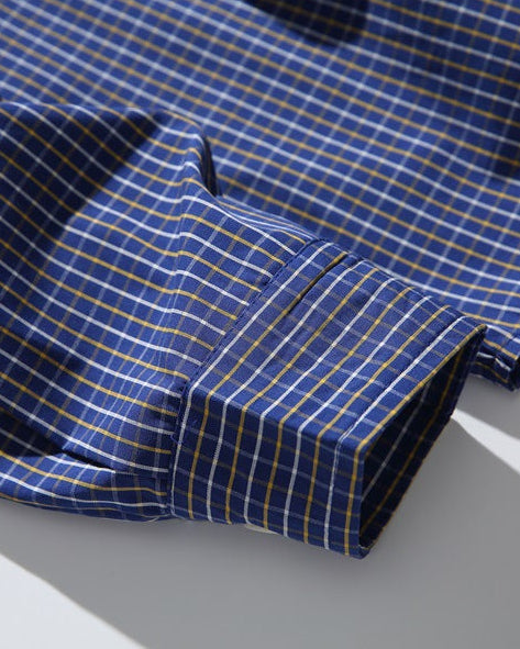 The Leland Striped Plaid Polo Shirt