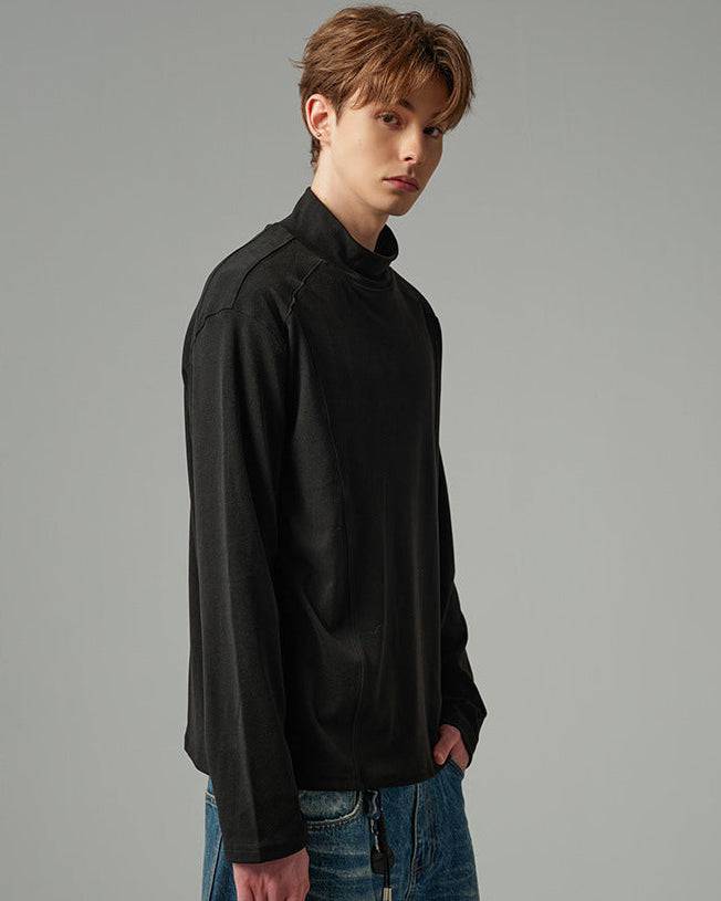 The Evershade Ribbed Semi-Turtleneck Sweater