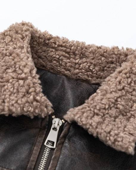 The Aurion PU Leather Padded Jacket