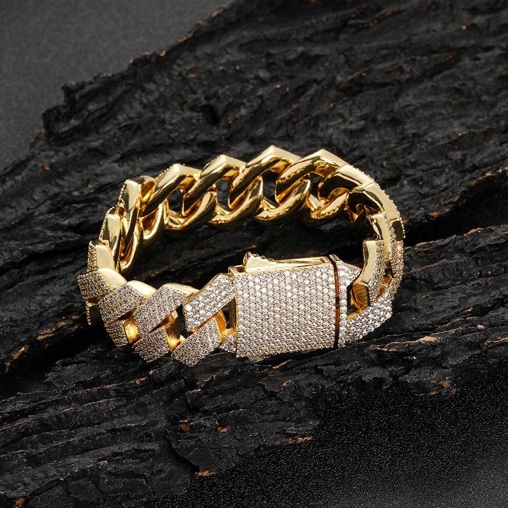 Iced Square-Link Cuban Bracelet