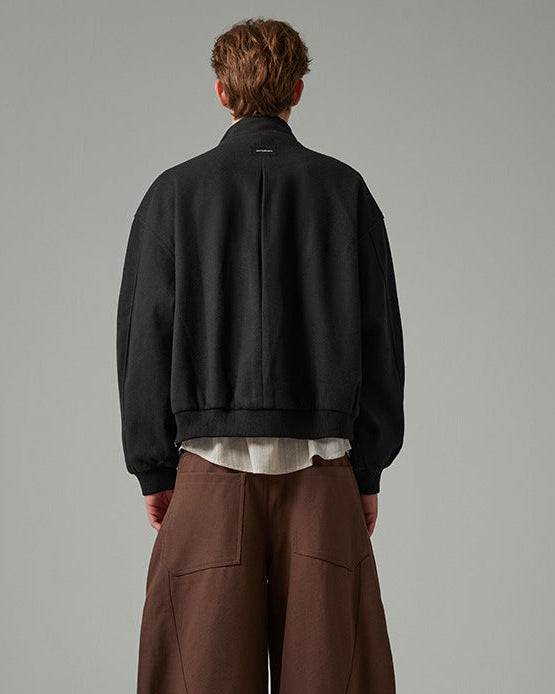 The Veyron Textured Stand Collar Jacket