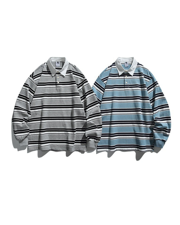 The Shorebound Stripe Polo Sweatshirt