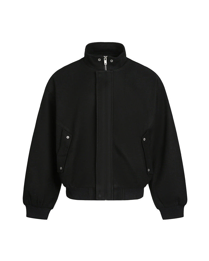 The Veyron Textured Stand Collar Jacket