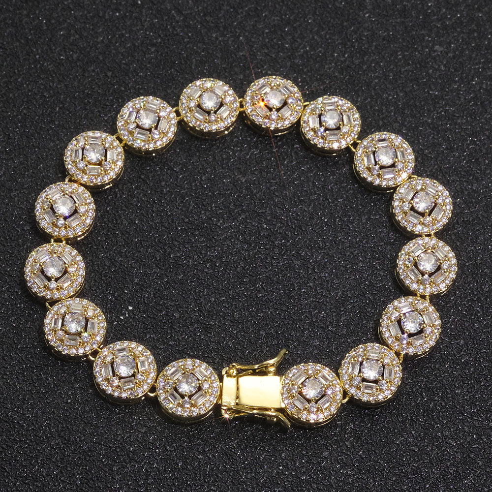Iced Medallion Tennis Bracelet