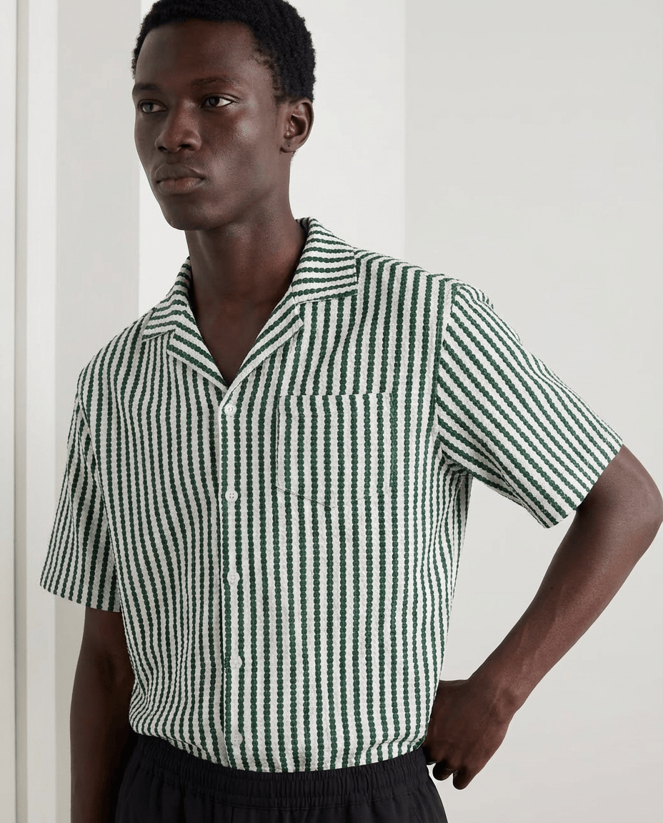 Short Sleeve Striped Resort Shirt