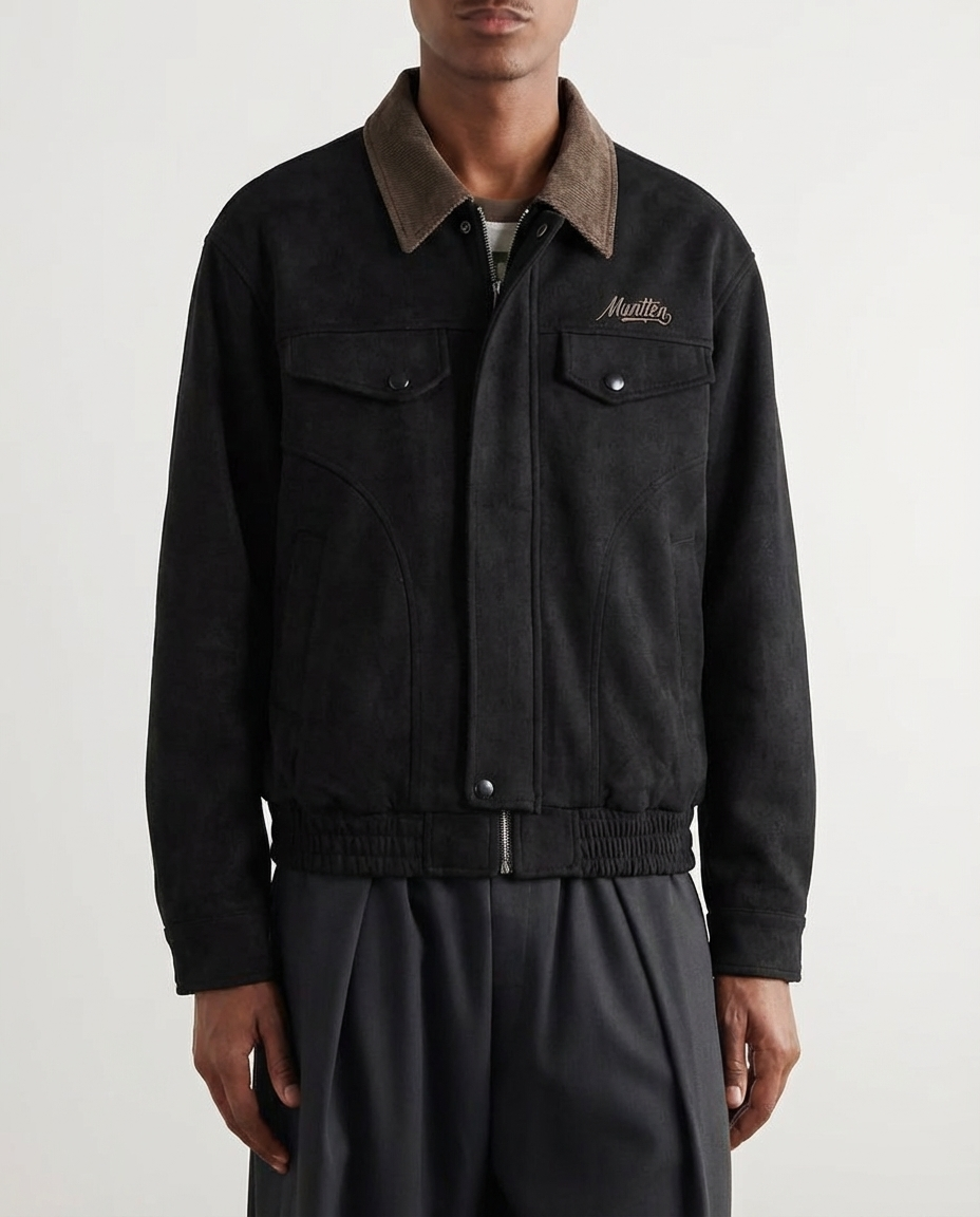 The Brookland Patchwork Lapel Suede Jacket