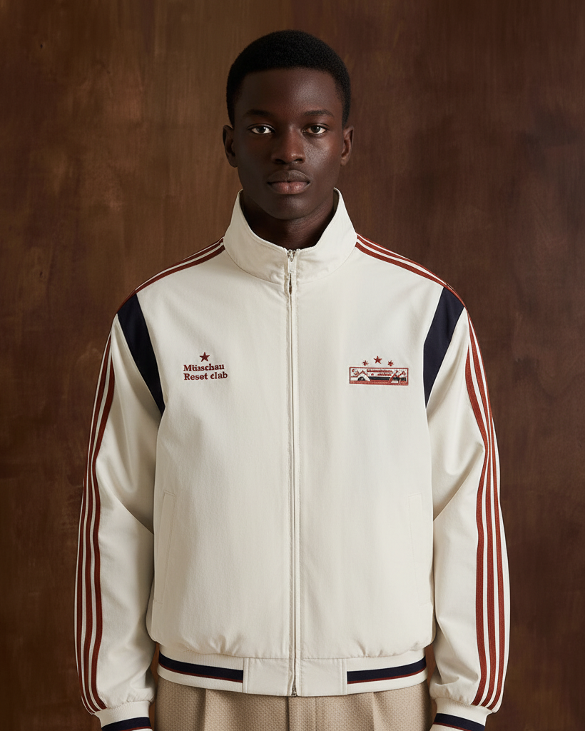 The Harborpoint Campus Style Side Stripe Stand Up Collar Jacket