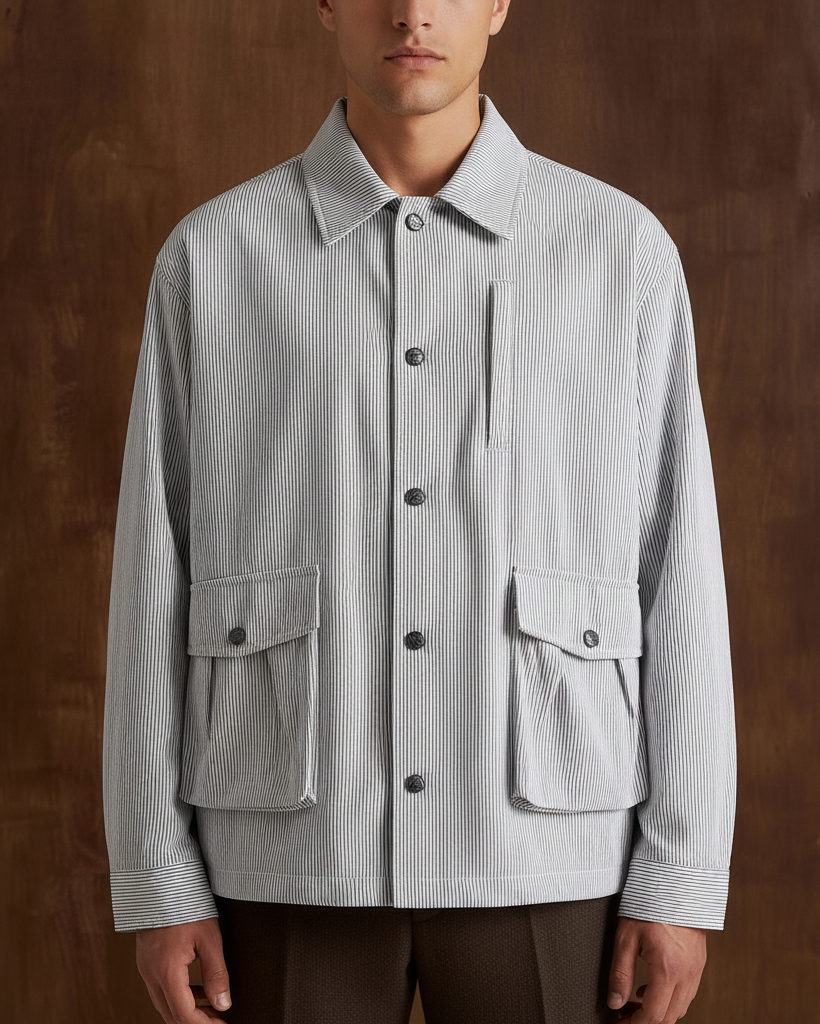 The Oakland Line Striped Cargo Jacket