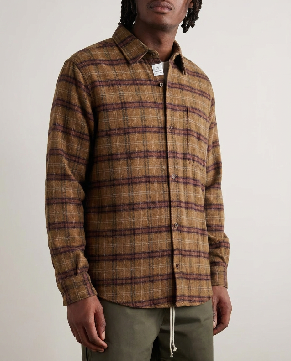 The Prairiecut Long-Sleeved Flannel Plaid Overshirt