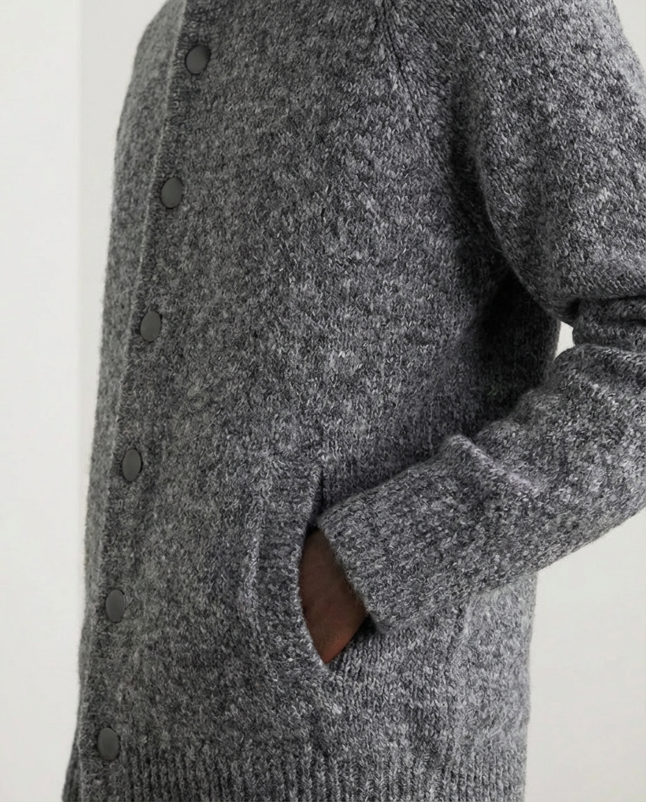 The Velour Knitted Cardigan Hooded Jacket