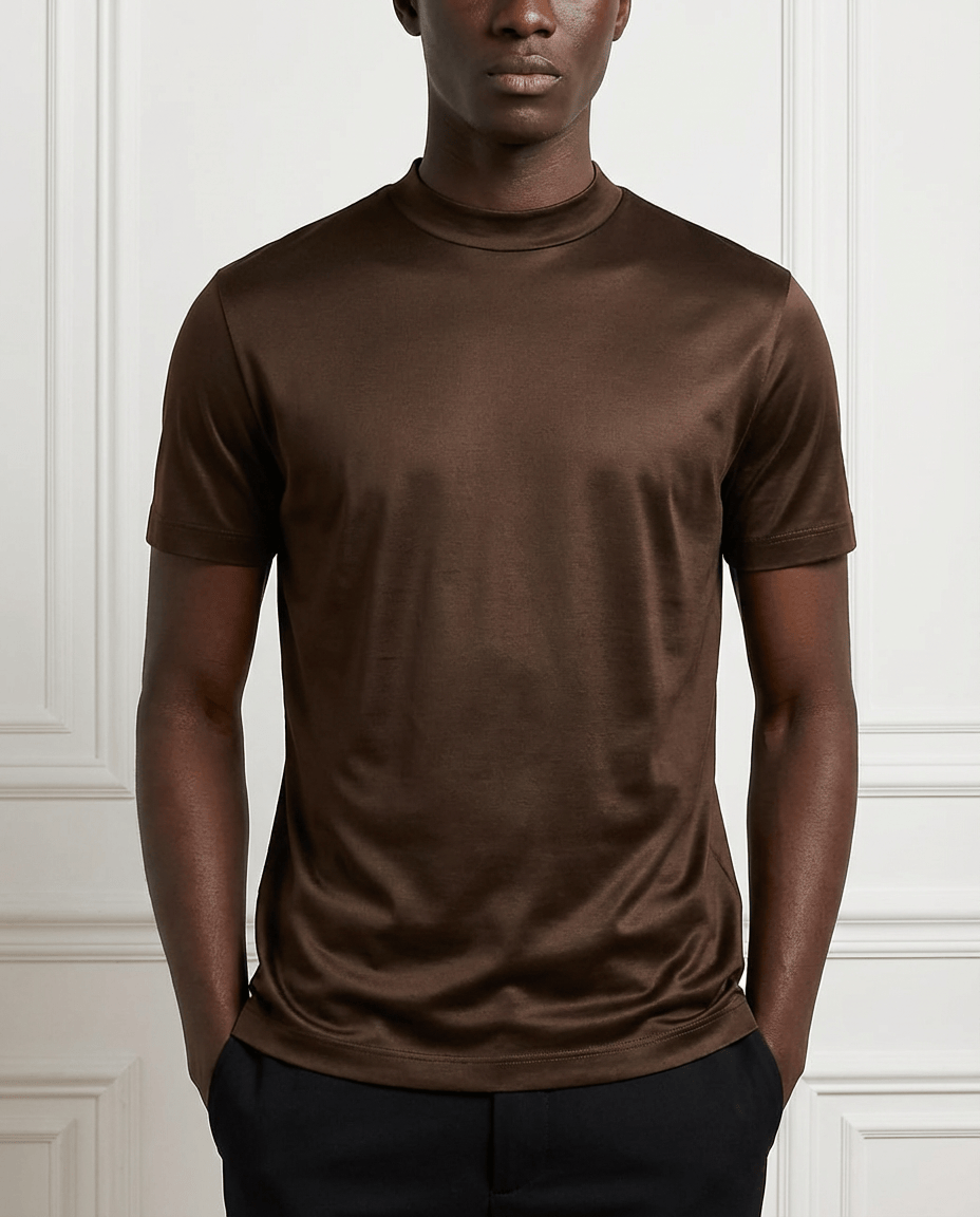 Shiny Crew-neck T‑Shirt