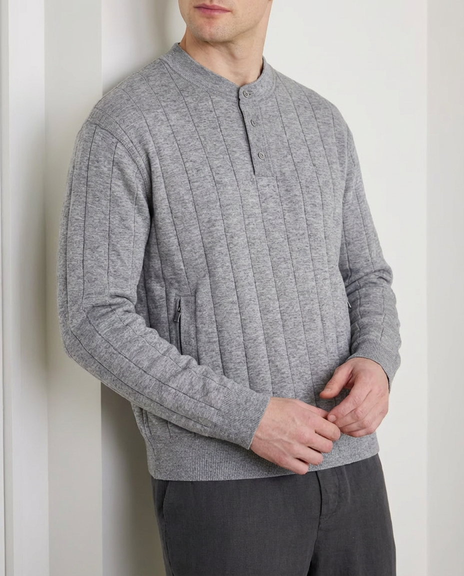 The Precision High-End Retro Polo Sweater