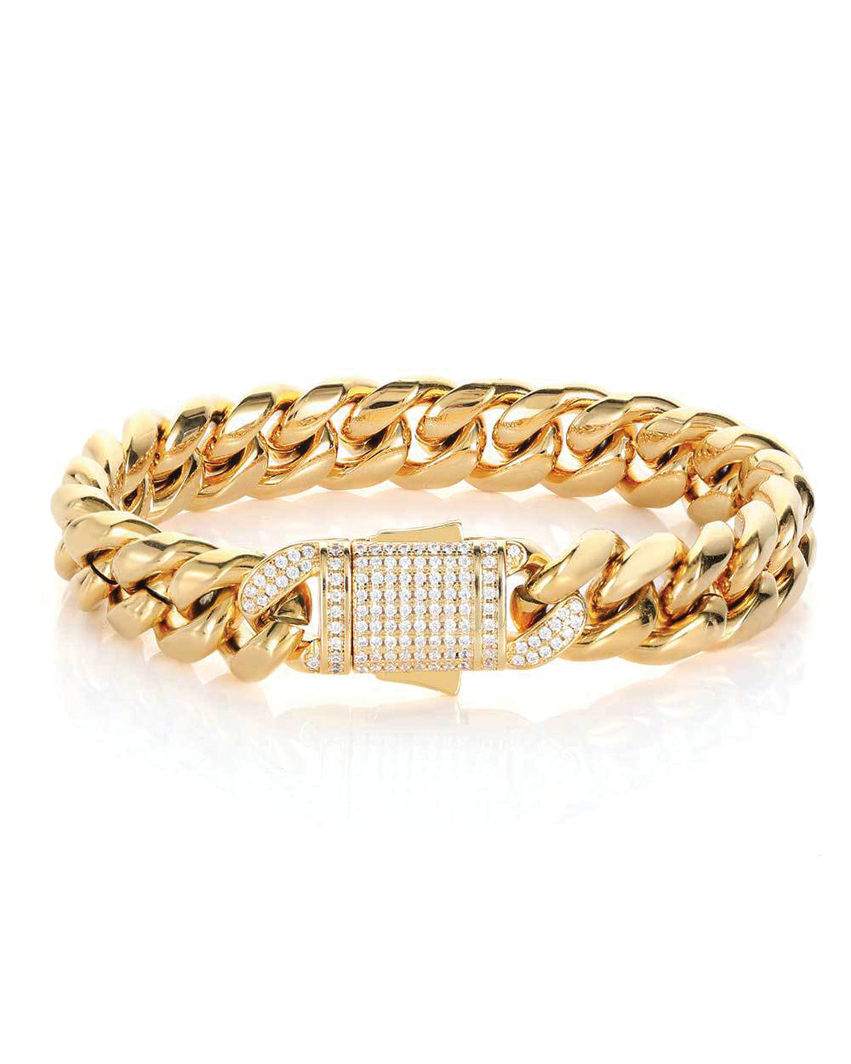 Iced Lock Cuban Bracelet
