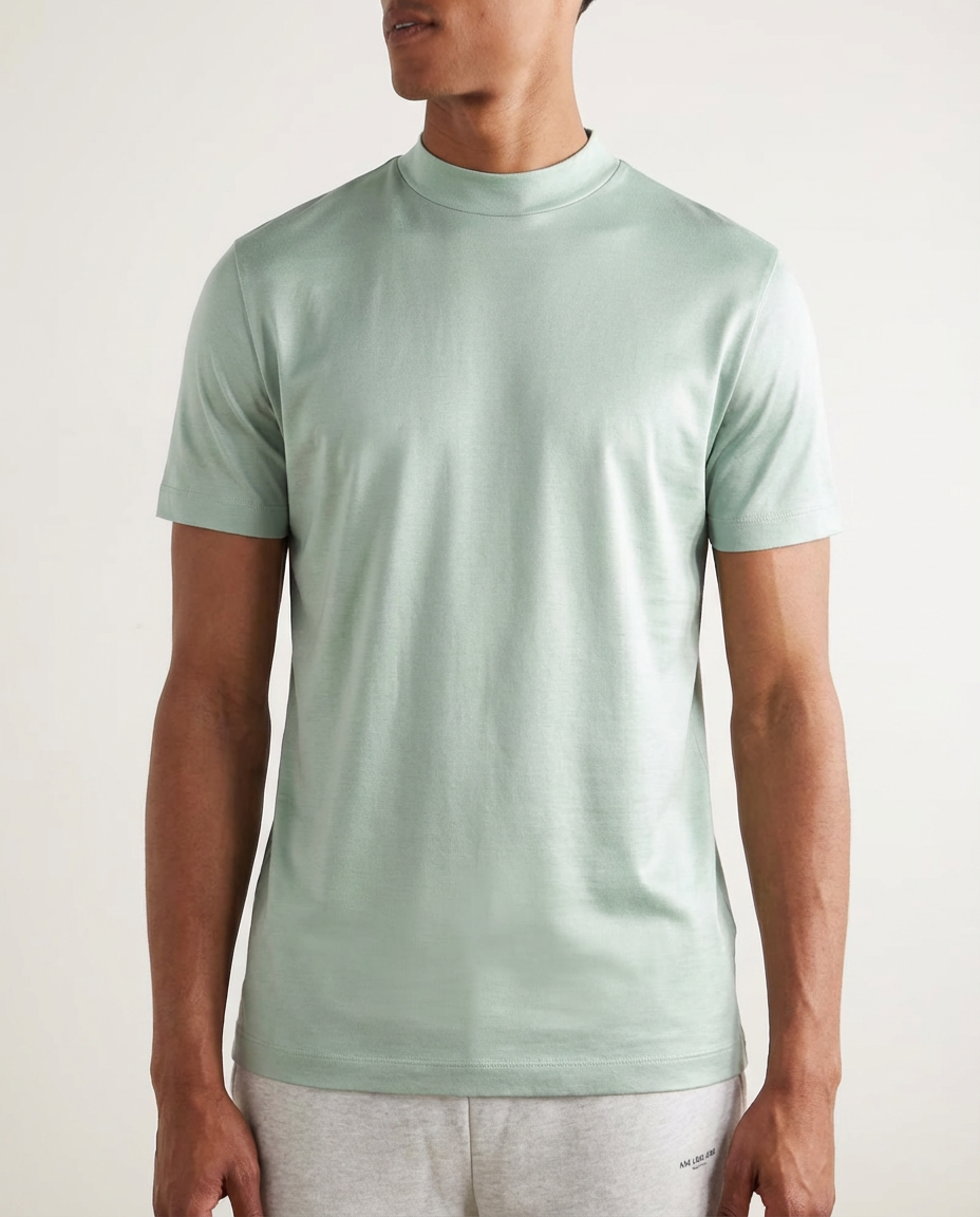 Shiny Crew-neck T‑Shirt