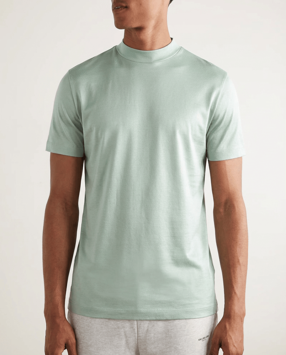 Shiny Crew-neck T‑Shirt
