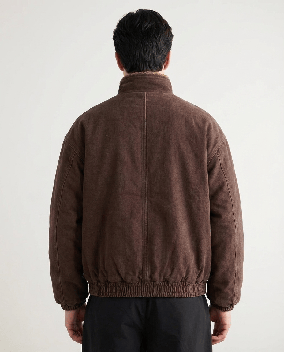 Sherpa‑Lined Bomber Jacket