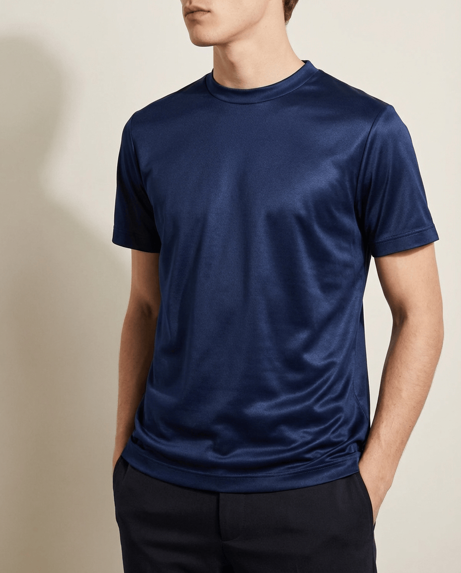 Shiny Crew-neck T‑Shirt