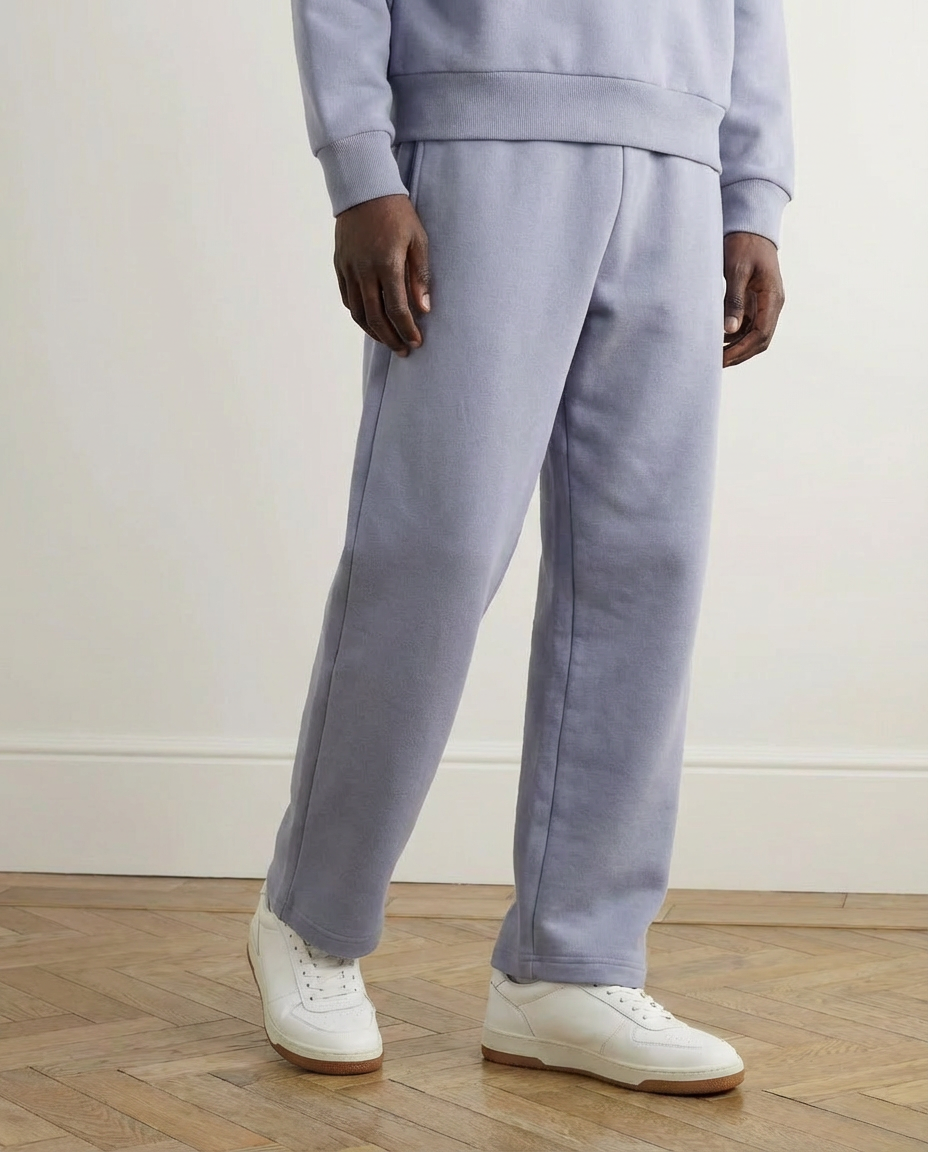 2-piece Loose Fit Hoodie and Joggers Set - Light Blue