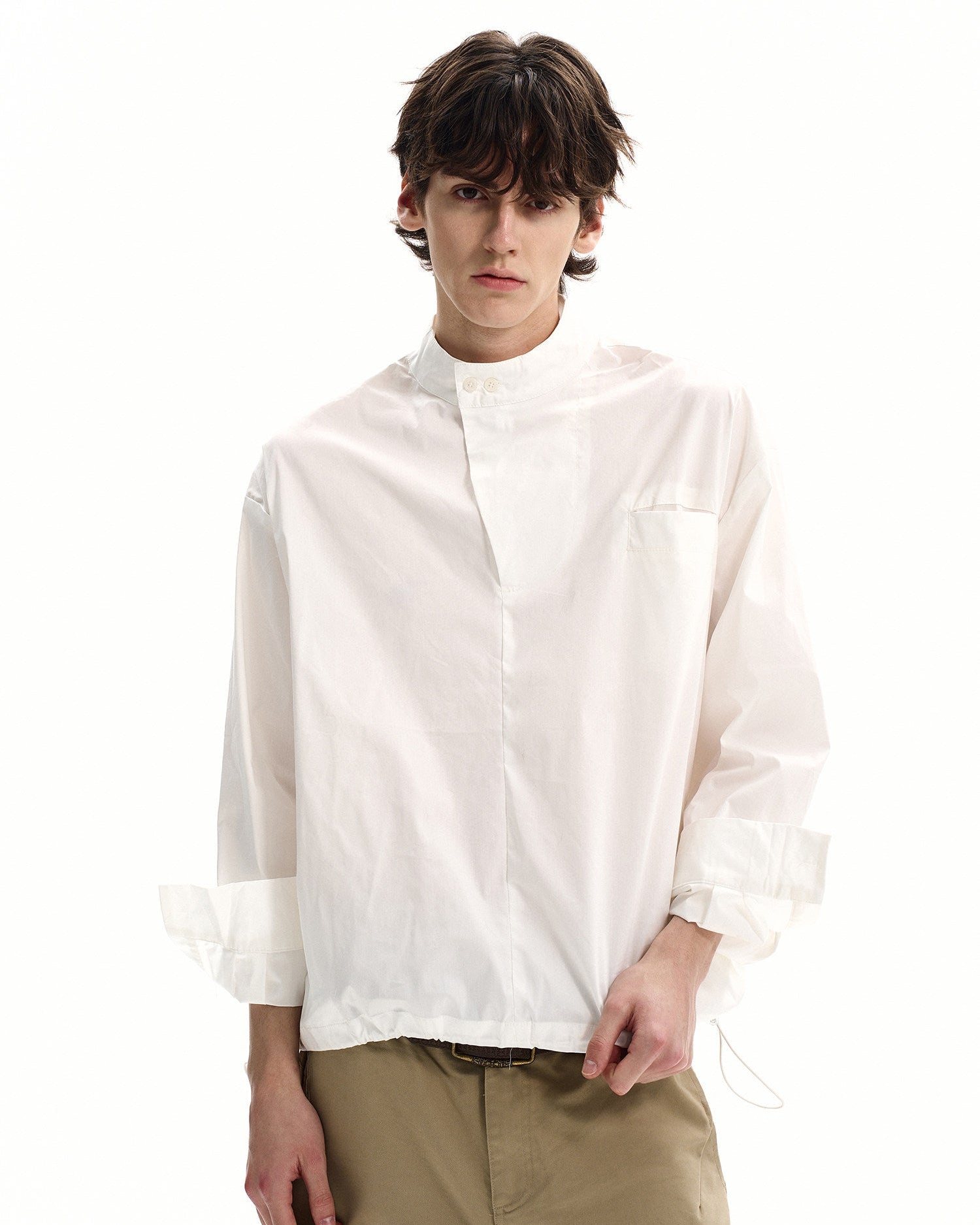 Technical Poplin Zip Shirt