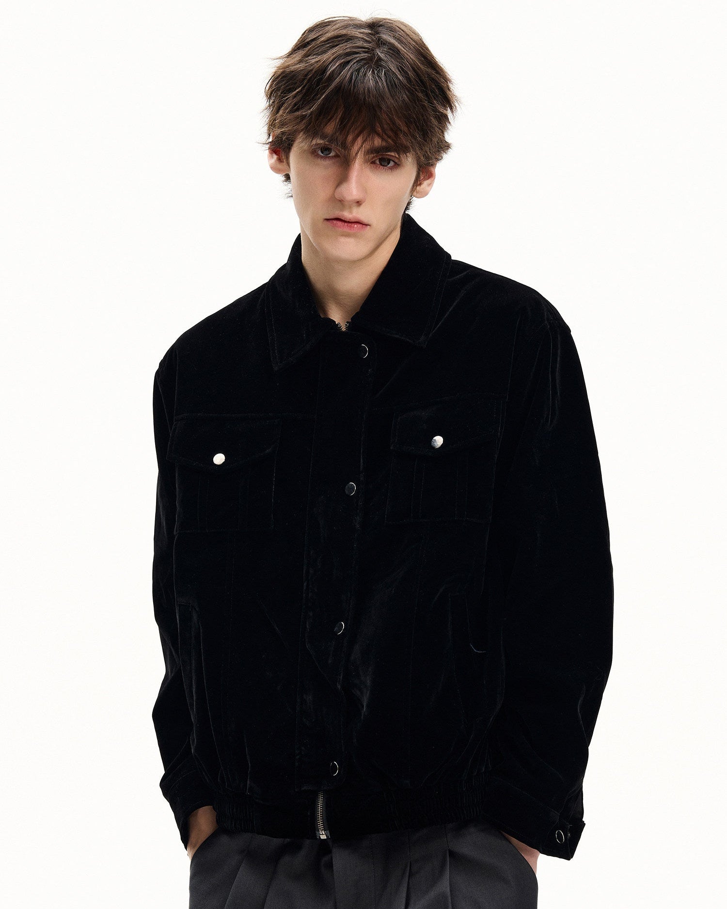 Structured Cotton Overshirt Jacket