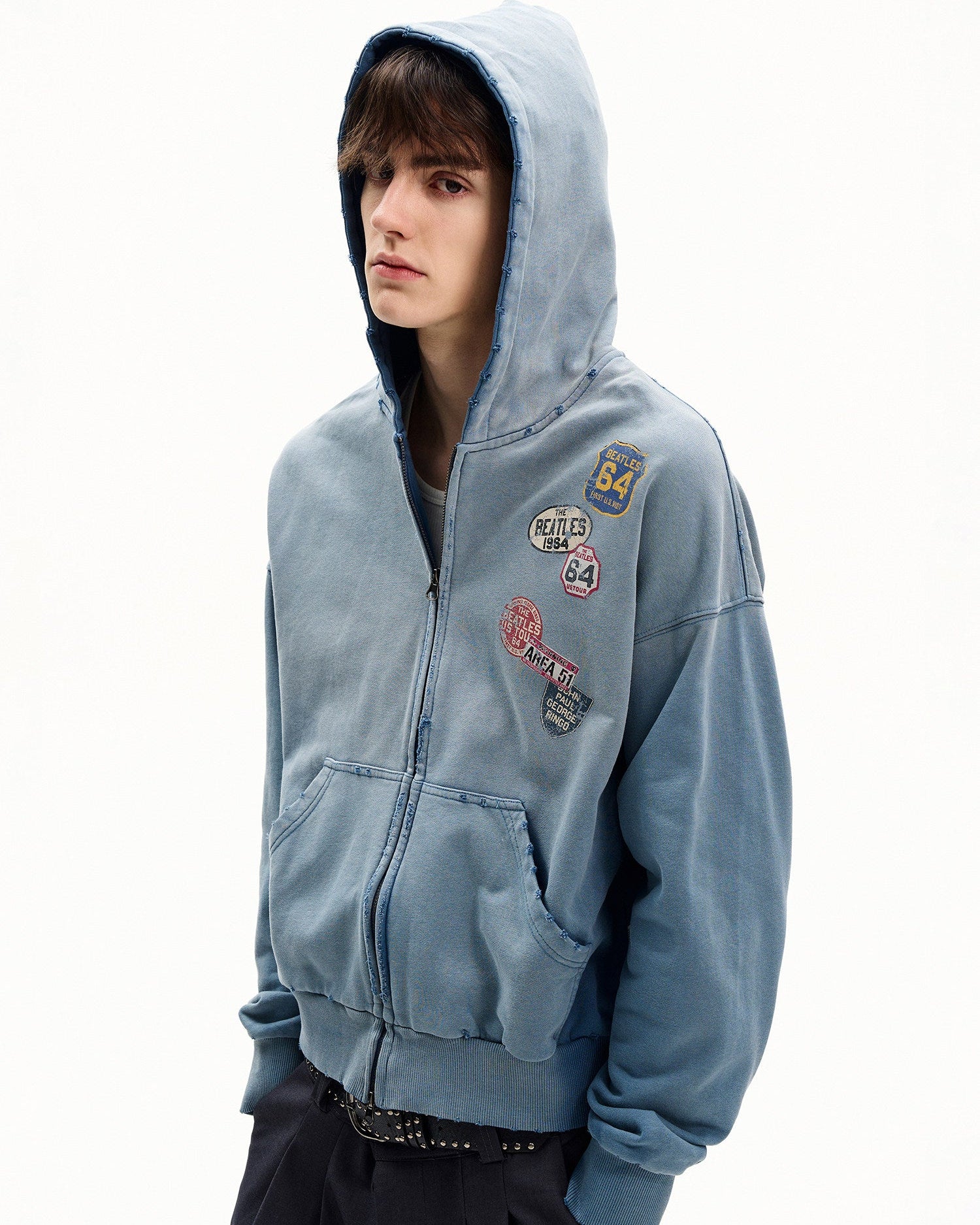 Graphic Cotton Zip Hoodie