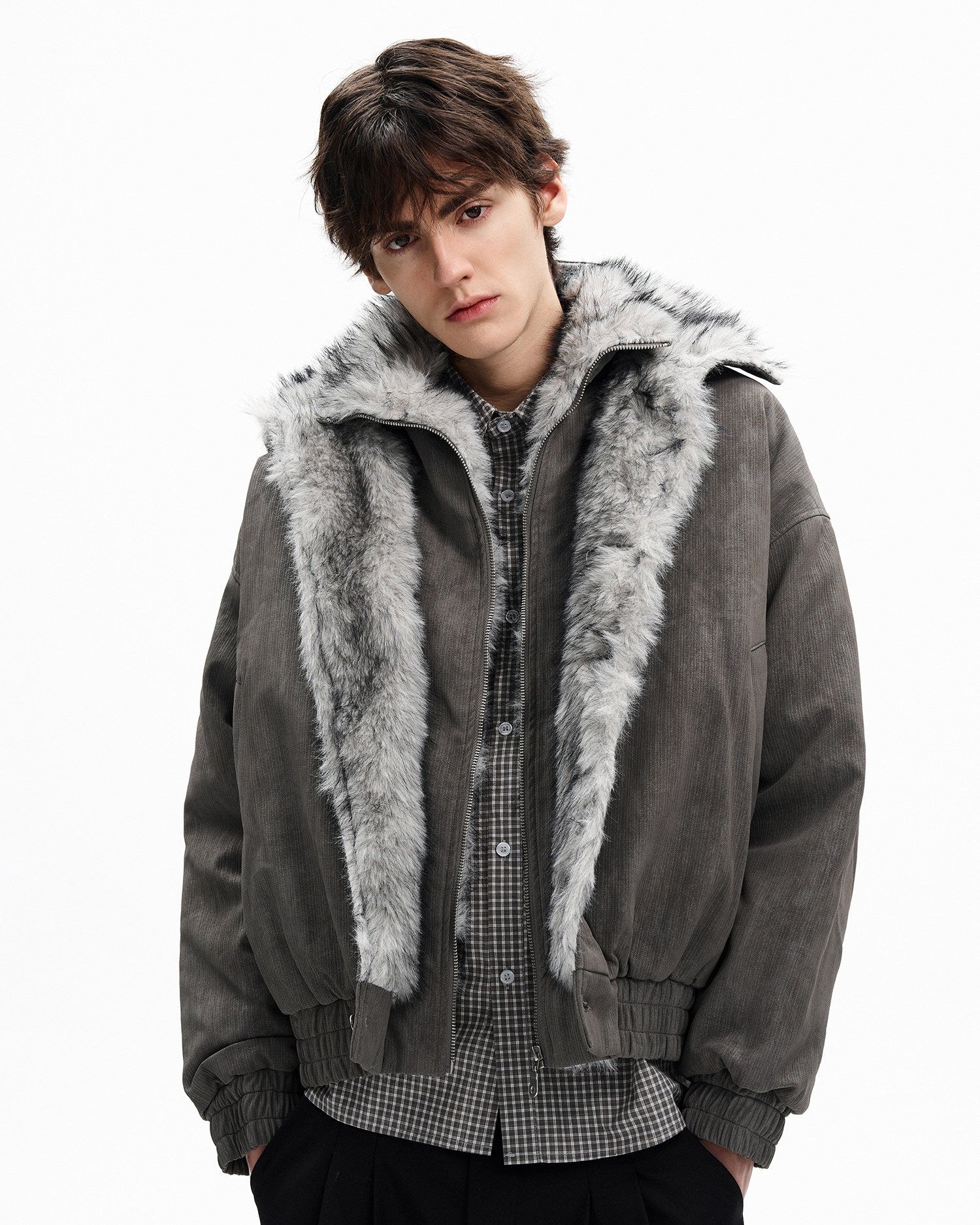 Corduroy Faux Fur Jacket
