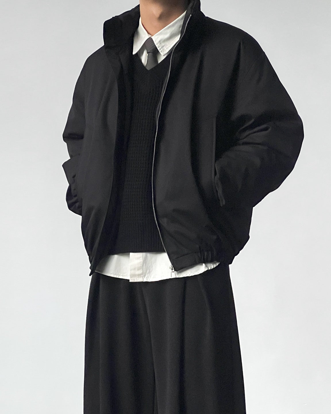 Black Padded Zip Jacket