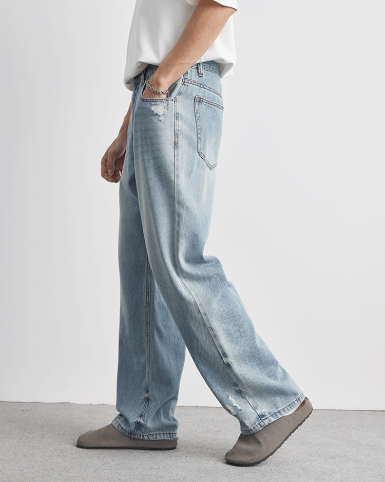Soft Fade Straight Denim Jeans