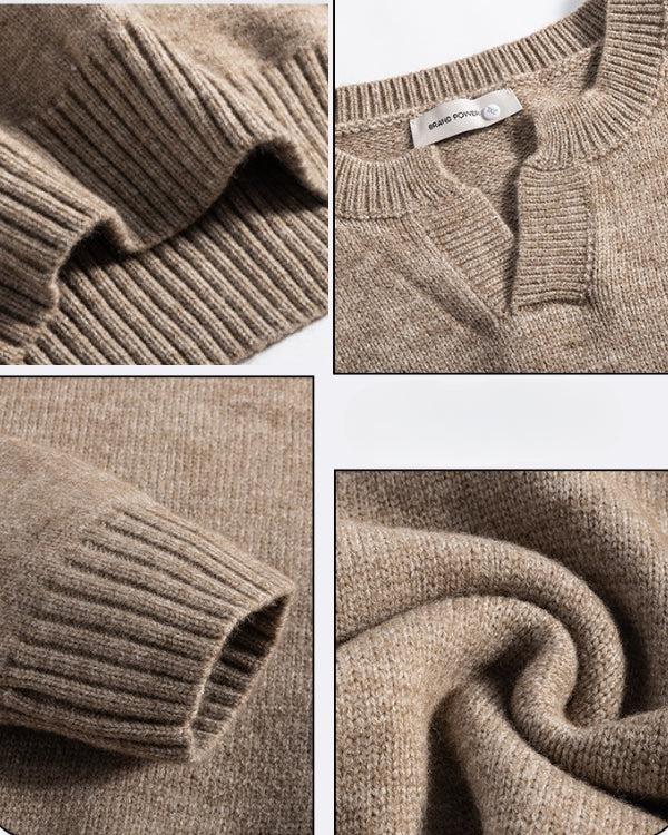 Jackal Wool-Blend V-Neck Sweater