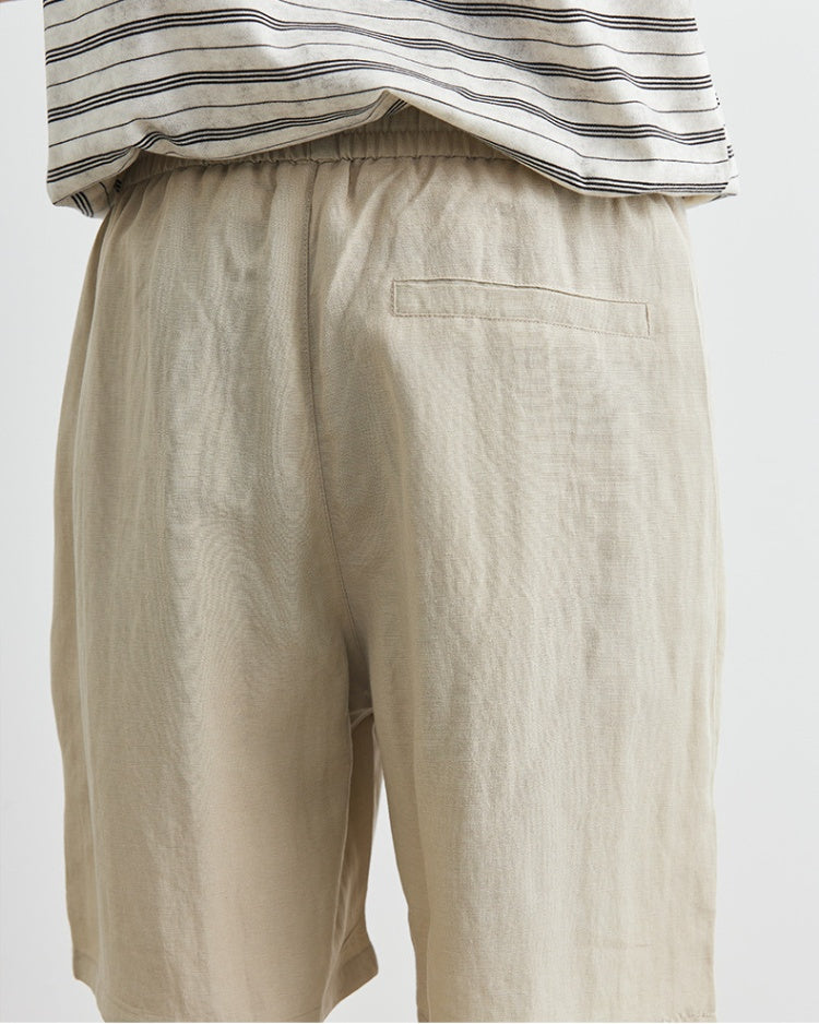 Linen up to Knee Shorts
