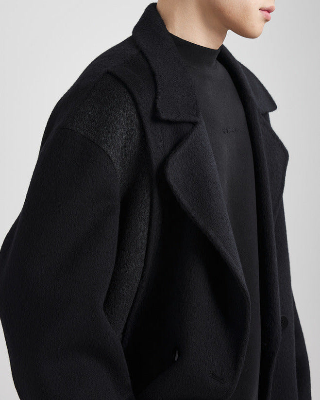 The Luxe Reversible Tweed Wool Overcoat