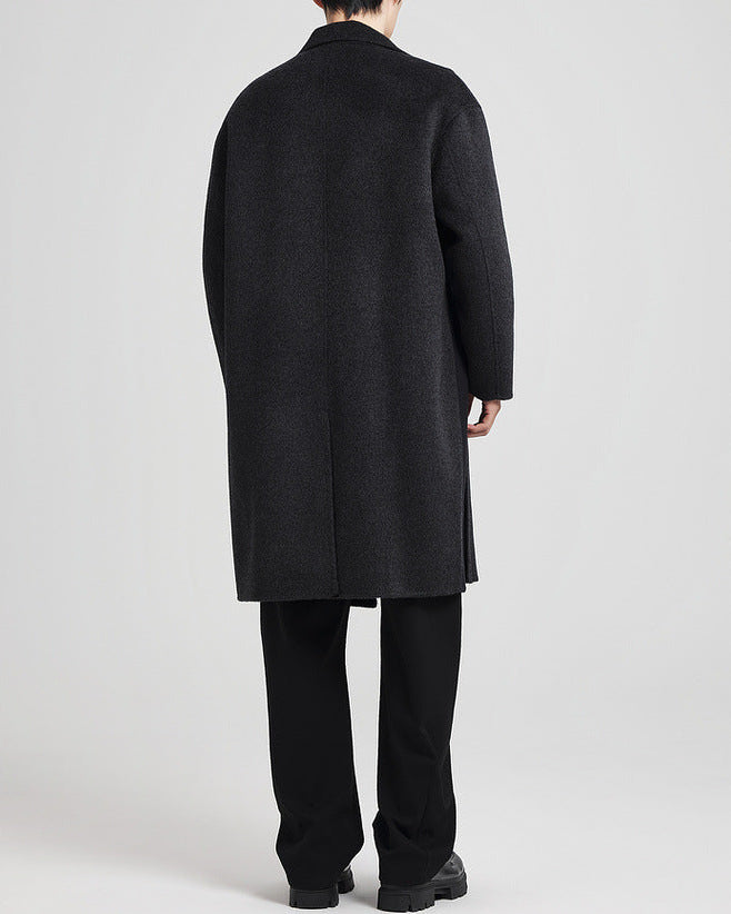 The Luxe Reversible Tweed Wool Overcoat