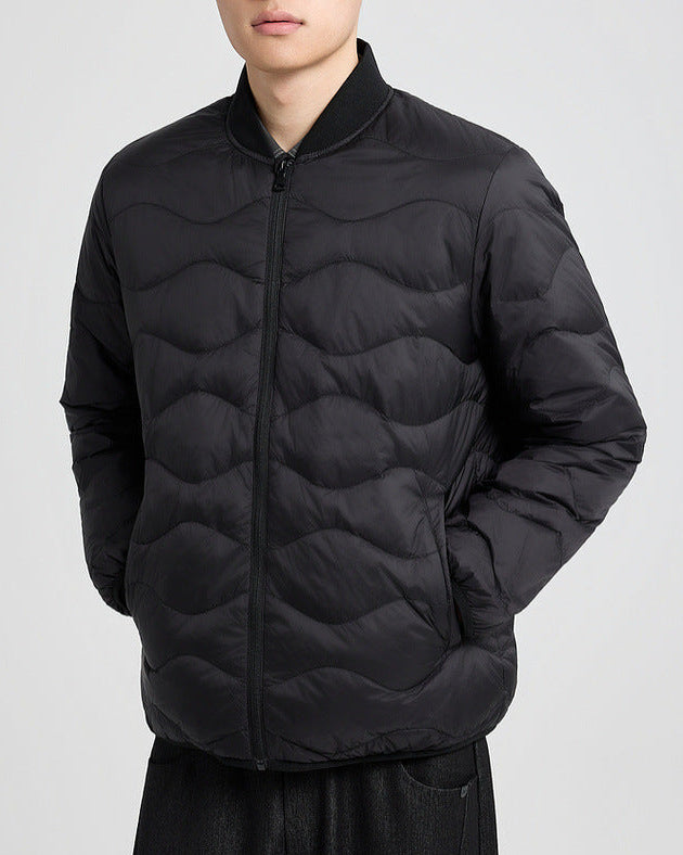 The Waverly Water-Ripple Quilted Down Jacket