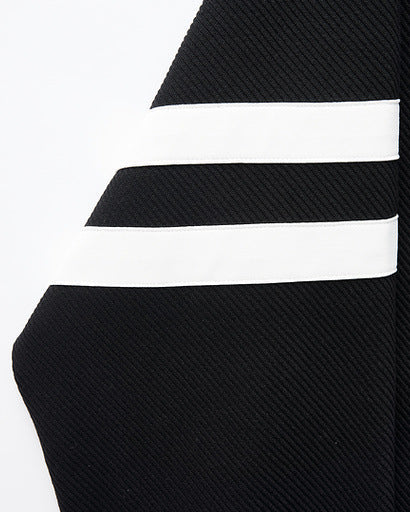 Twill Texture Striped Contrast Cardigan