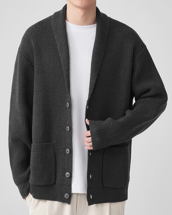 The VerdeEase Knit Shawl Collar Cardigan
