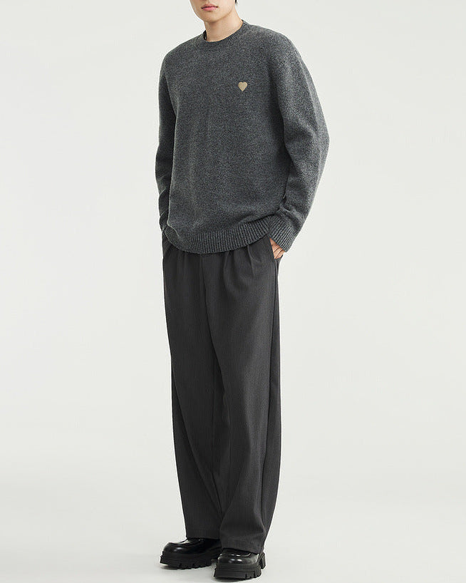 The HeartStitch Embroidered Crew Neck Sweater