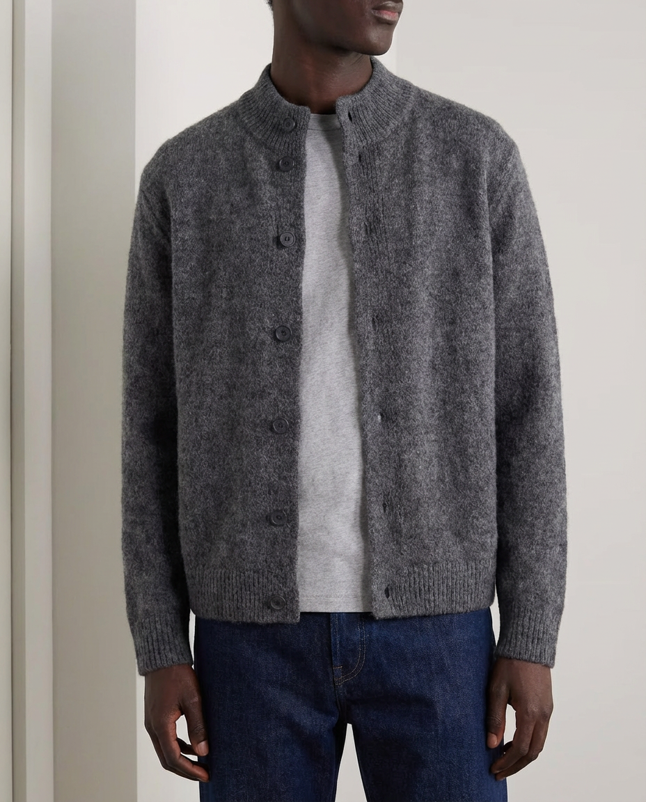 The Harwood Textured Zip Cardigan