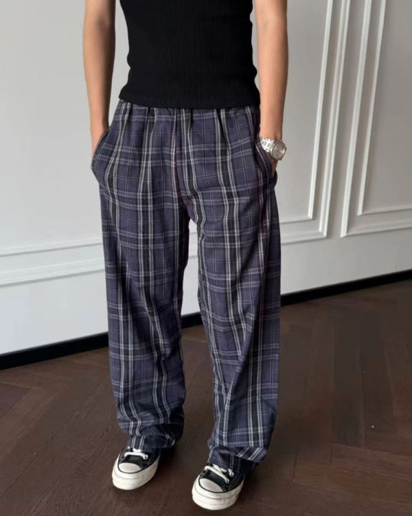 Pyjama Checked Trousers With Drawstrings